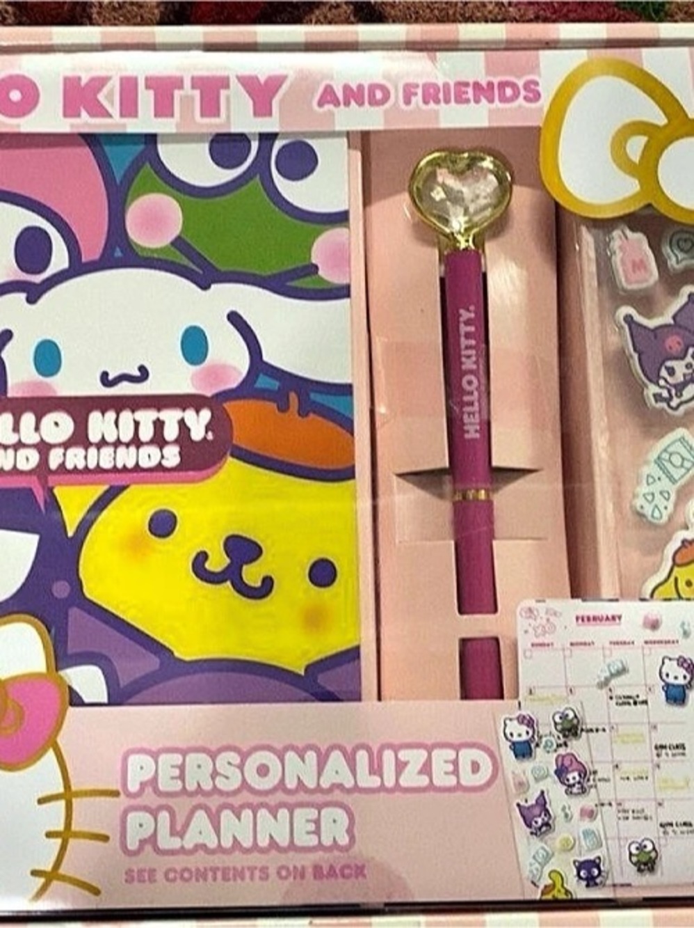 Sanrio Hello Kitty and Friends Personalized Planner Set Pink & White